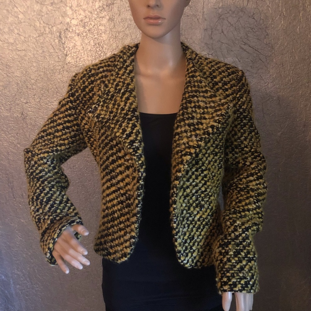 Thakoon Designer Boucle Jacket, M (US 8)  Yellow